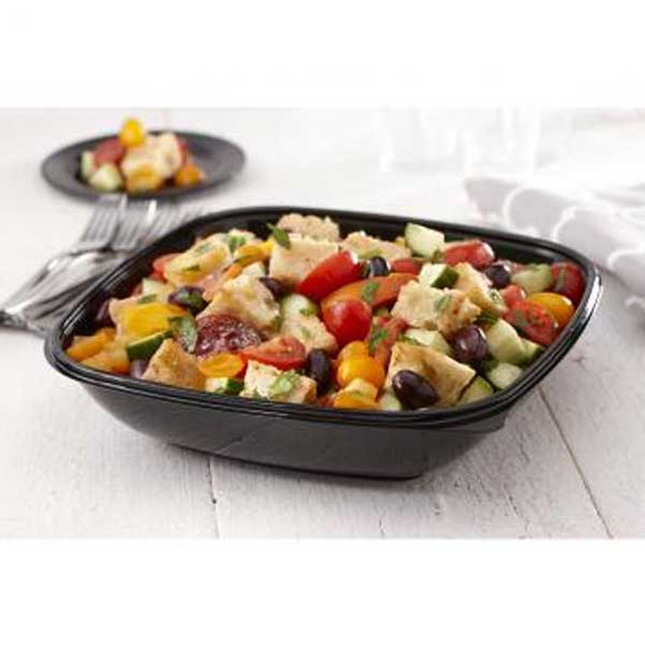 Sabert 94160B50 160 oz. Square Bowl, Black