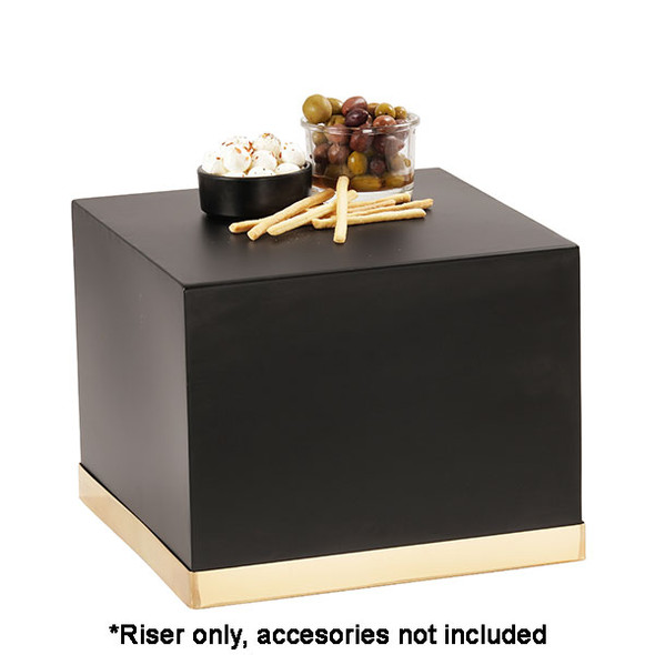 Cal-Mil 22127-11-116 Monaco Collection 14" x 11"H Cube Riser, Black & Gold