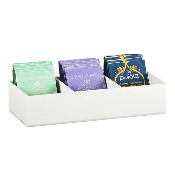 Cal-Mil 1246-15 White 3-Compartment Packet Display