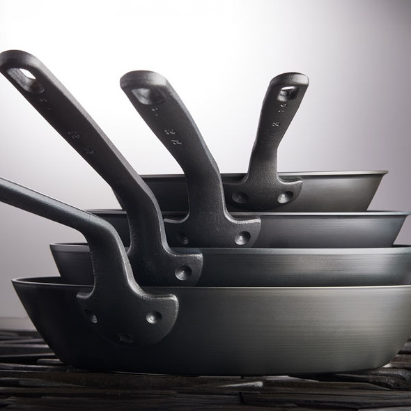 Spring USA 8481-40/24 Blackline 10-1/4" Fry Pan, Carbon Steel