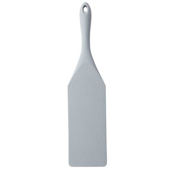 Tablecraft 11834 12-1/2" High Temp Wide Spatula Spurtle, Silicone, Gray