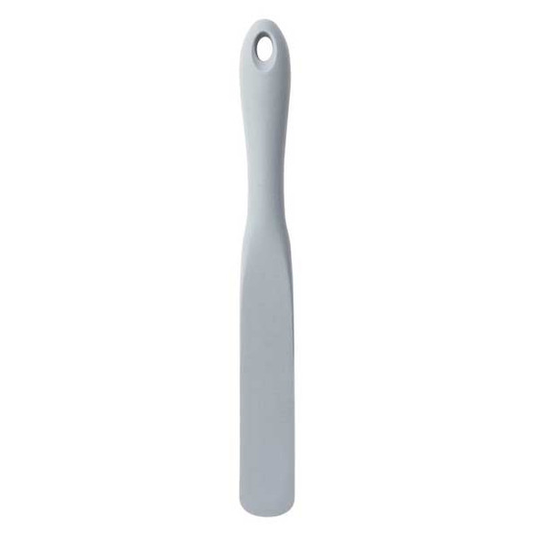 Tablecraft 11840 8-3/4" High Temp Narrow Spurtle, Silicone, Gray