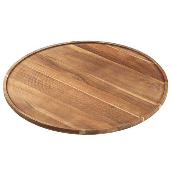 Tablecraft 11830 Industrial 18" Lazy Susan, Acacia Wood