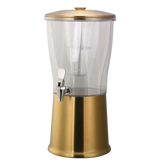 Service Ideas CBDRT3VGSS Elite 3 gal. Beverage Dispenser, Round, Vintage Gold