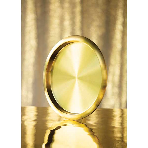 Service Ideas TR1614RIVG 16" Non-Slip Tray, Removable Insert, Round, Vintage Gold