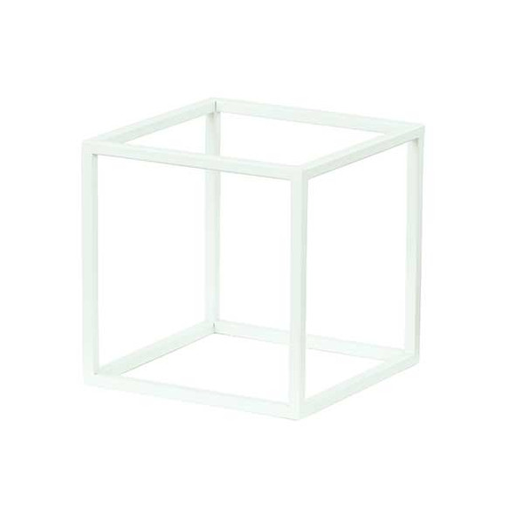 Cal-Mil 23201-12-15 Juno 12" x 12" Metal Cubed Framed Riser White