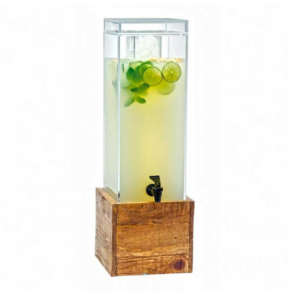 Cal-Mil 1527-3-99 Madera 3 gal. Beverage Dispenser, Ice Chamber, Square