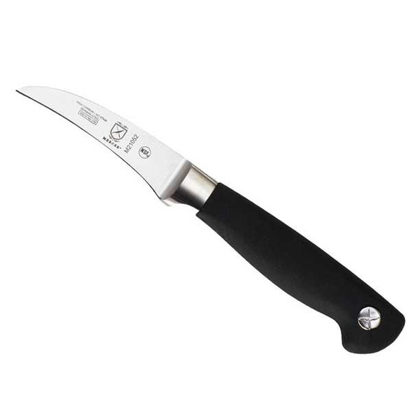 Genesis® Peeling Knife, 2-1/2", precision forged, high carbon, German steel, black non-slip Santoprene® handle, NSF