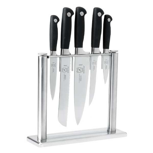 Mercer Culinary M20000 Genesis 8-pc 11-1/4" x 3-1/2" x 9-3/4" H Stainless & Glass Knife Block Set