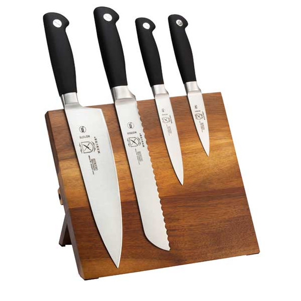 Mercer Culinary M21960AC Genesis 5-Piece Magnetic Acacia Board Knife Set