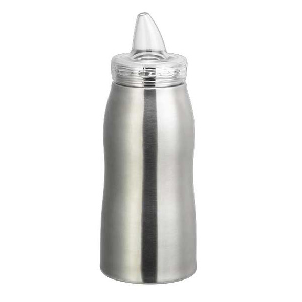 Service Ideas VV07SSCR VersaVac 0.7 Liter Vented Cruet Pour Bottle, Brushed Stainless