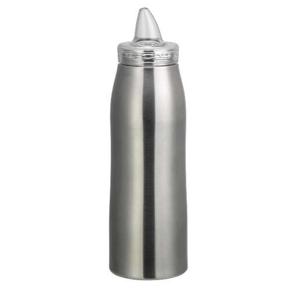 Service Ideas VV10SSCR VersaVac 1.0 Liter Vented Cruet Pour Bottle, Brushed Stainless