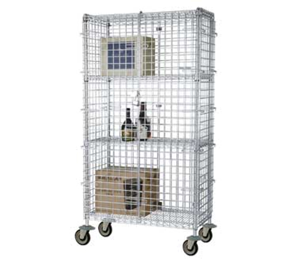 Oneida Hospitality FMSEC24484 Focus Security Cage Mobile 24" x 48" x 68"H