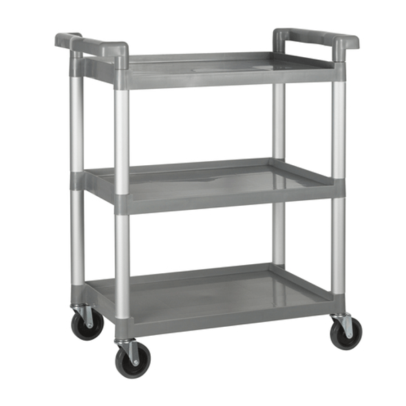 Winco UC-2415G Utility Cart 3-Tier Gray 330 lb. Capacity