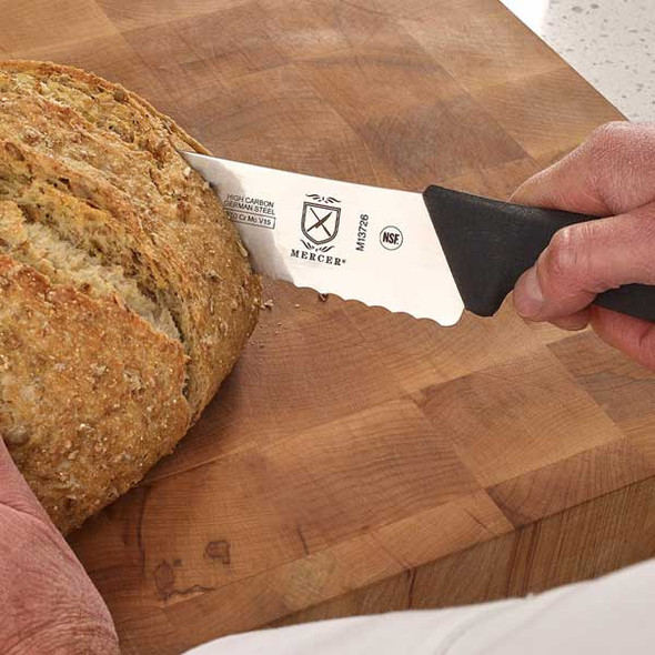 Mercer Culinary M13726 BPX 10" Bread Knife, Scalloped