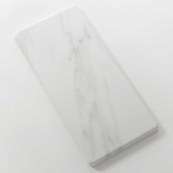 American Metalcraft MW18 Melamine Naturals 17-3/4" x 8-3/4", Melamine, White Marble