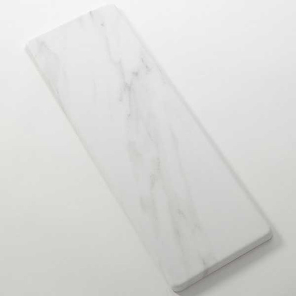 American Metalcraft MW24 Melamine Naturals 24" x 8-3/4" Serving Board , Melamine, White Marble