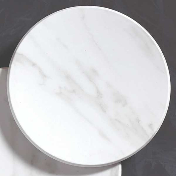 American Metalcraft MW14 Melamine Naturals 14" Serving Board, Melamine, White Marble