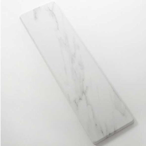 American Metalcraft MW32 Melamine Naturals 31-1/2" x 8-3/4" Serving Board, Melamine, White Marble