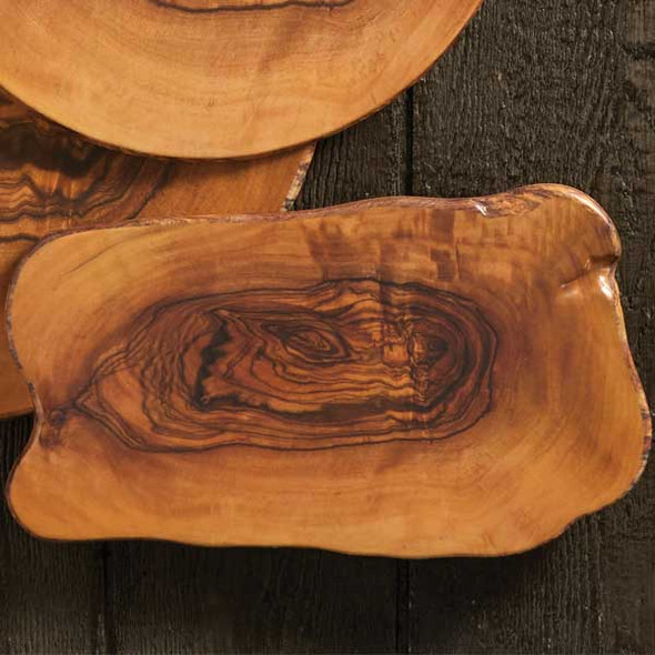 American Metalcraft OWM17 Melamine Naturals 17-3/8" x 9-7/8" Serving Board, Melamine, Olive Wood