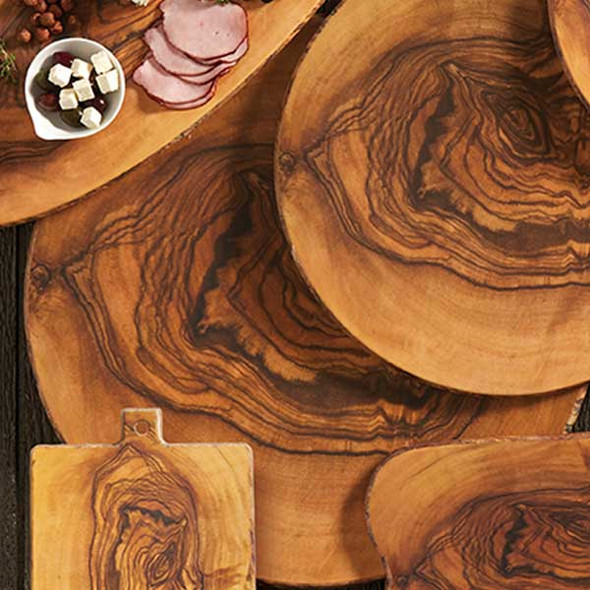 American Metalcraft OWM21 Melamine Naturals 21-1/2" Serving Board, Melamine, Olive Wood