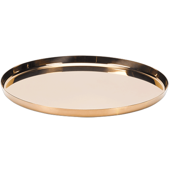 Service Ideas TRME9RIRG Metallic Elements Modern Edge 9" Non-Slip Tray, Removable Insert, Round, Rose Gold