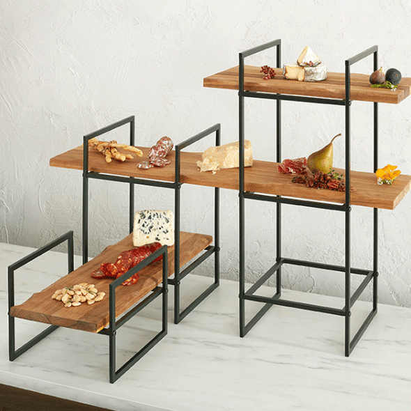 American Metalcraft AB189 Loft 17-3/4" x 8-3/4" Serving Board, Acacia Wood