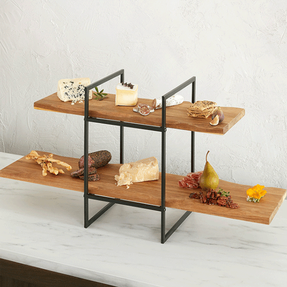 American Metalcraft AB249 Loft 24" x 8-3/4" Serving Board, Acacia Wood