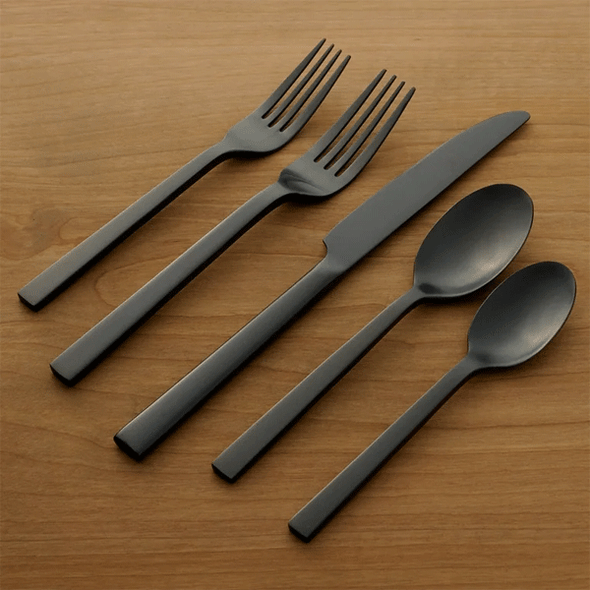 1880 Hospitality B410FDEF Chef's Table 7" Salad Fork, SS, Black 12/Case