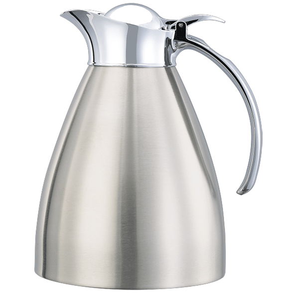 Service Ideas MAR06BS Marquette 20 oz. Insulated Carafe, Brushed with Polished Accents