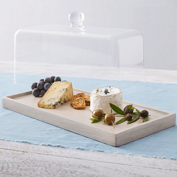 American Metalcraft MWPS14 Hampton 14-1/4" Platter, Mango Wood, Sun-Bleached