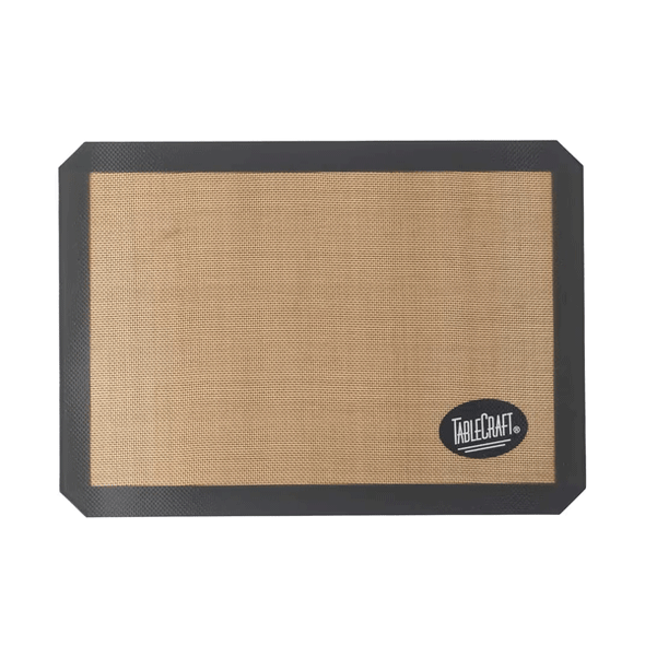 Tablecraft 12492 1/2 Size Baking Mat, Silicone, Tan
