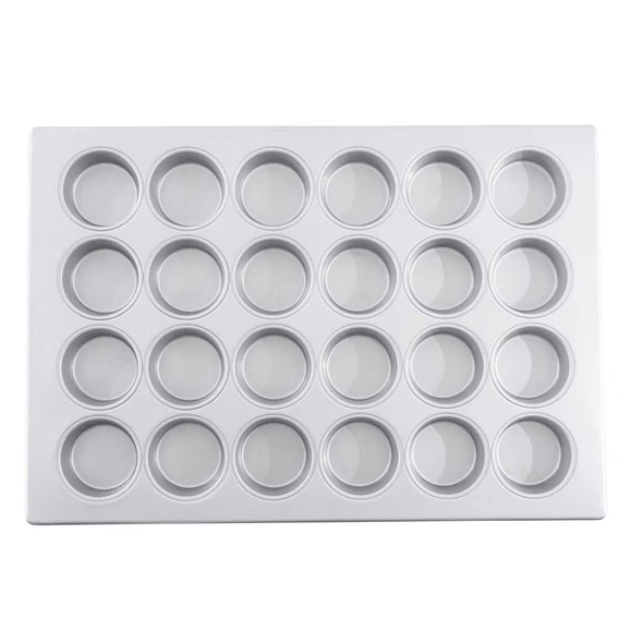 Tablecraft 12478 24 Cup 6 oz. Jumbo Muffin Pan, Non-Stick, Round, Aluminized Steel