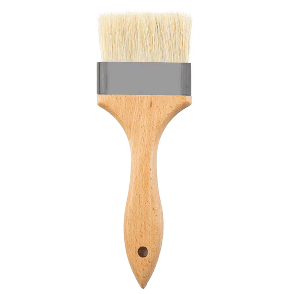 Tablecraft 11079 Pastry/Basting Brush, Flat, Beech Wood