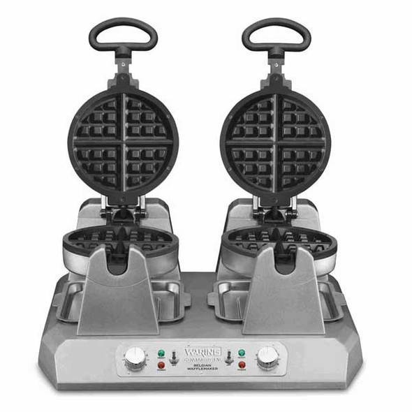 Waring WW250X2 Commercial Belgian Waffle Maker, Double, 120V