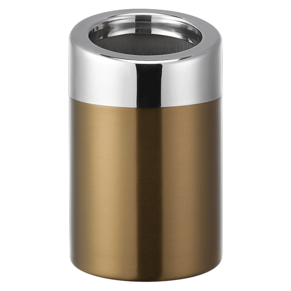 Service Ideas TTR15BSRG Metallic Elements 50.7 oz. Tabletop Trash Can, Rose Gold