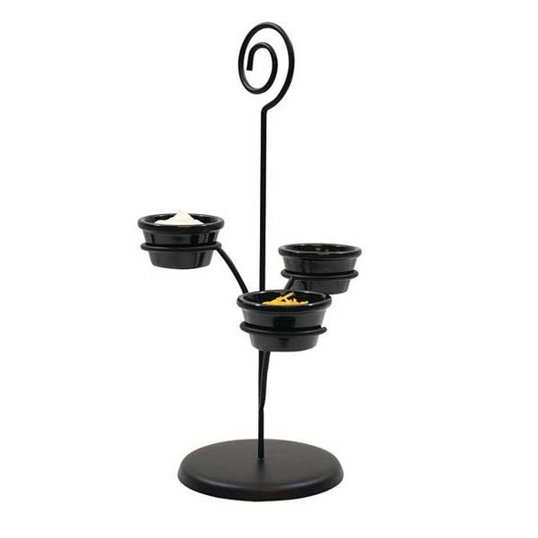 Tablecraft WF200BK Cascade Tasting Flight, Black with Ramekins