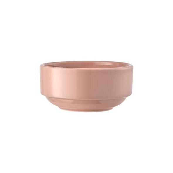 Libbey 113686 Storytellers Porcelana Color 10.5 oz. Nestabowl, Porcelain, Coral - 12/Case