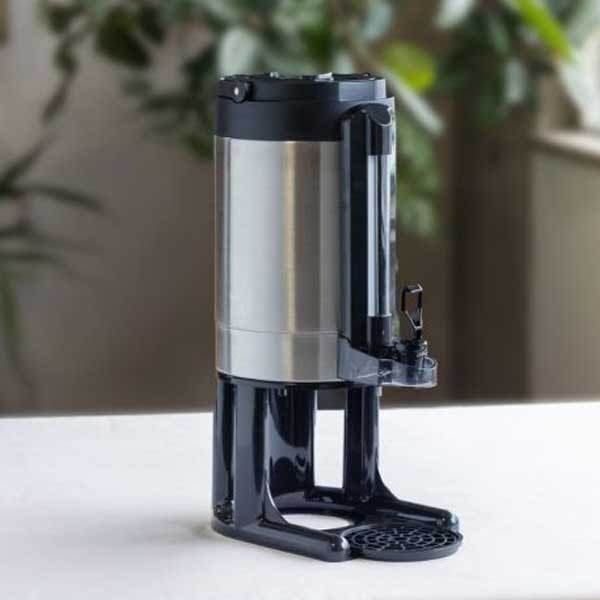 Service Ideas GIU15GV3 1.5 gal. Beverage Dispenser, Insulated, Round, Black