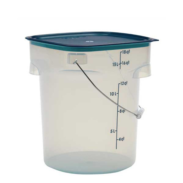 Cambro PWB18PROPP FreshPro CamRounds 18 Qt. Food Storage Pail w/Bail - 6/Case