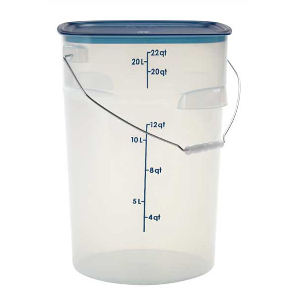 Cambro PWB22PROPP FreshPro CamRounds 22 Qt. Food Storage Pail w/Bail - 6/Case