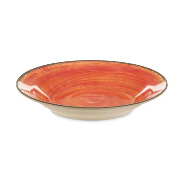 Carlisle 5400352 Mingle 18-1/2 oz. Soup Bowl, Melamine, Fireball - 6/Case                                                                                                              