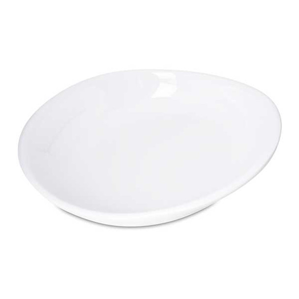 Carlisle 5300502 Stadia 11-1/2" Oblong Pasta Plate, Melamine, White - 12/Case