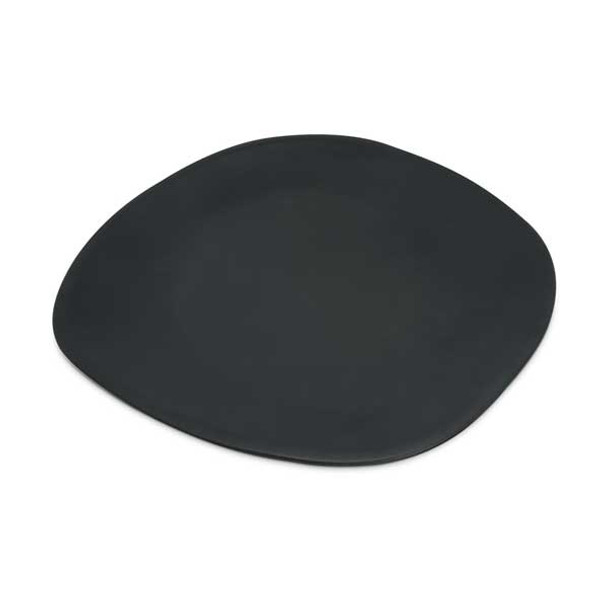 Carlisle 5310238 Ridge 13" Oblong Plate, Melamine, Slate - 6/Case