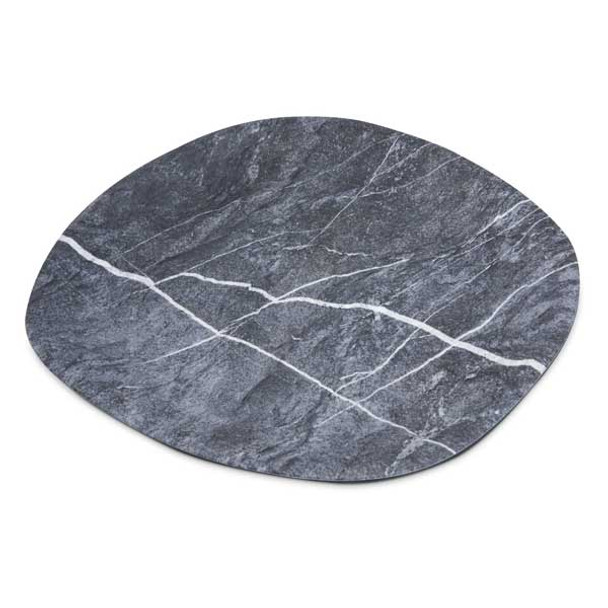 Carlisle 5310272 Ridge 13" Oblong Platter, Melamine, Soapstone - 6/Case