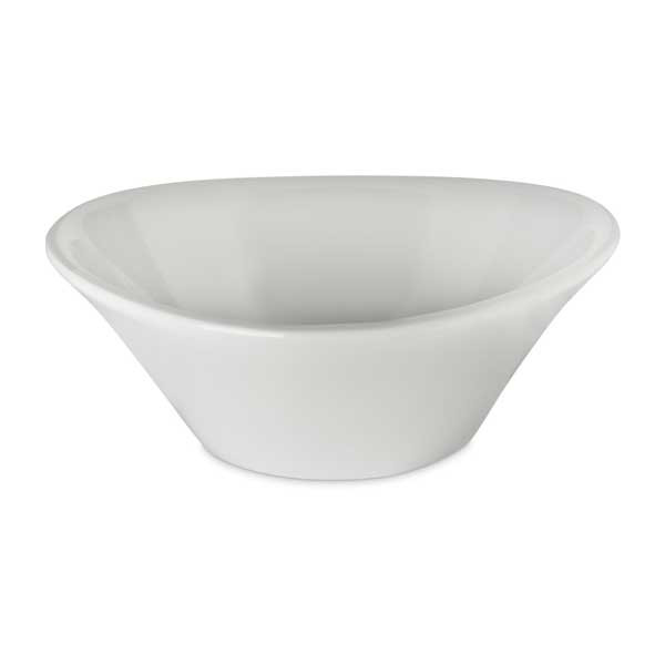 Carlisle 5300702 Stadia 32 oz. Oblong Bowl, Melamine, White - 12/Case