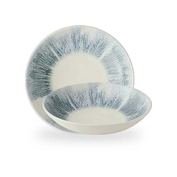 Churchill ILYBEVB71 Inked Lyra 15 oz. Coup Bowl, Ceramic, Blue - 12/Case