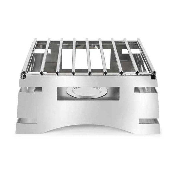 Eastern Tabletop 32203GT REVO All-In-One 17" x 16"D x 7" Square Chafer Stand, SS