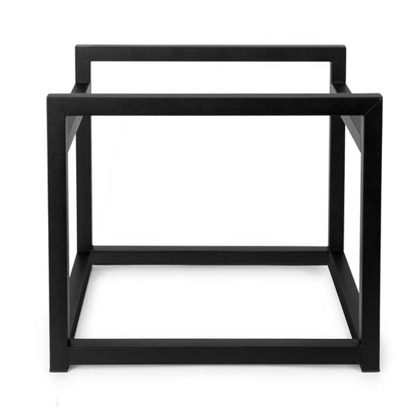 Eastern 834NB Lighted Levels 11-3/8"H Tall Square Riser Stand, Black, SS