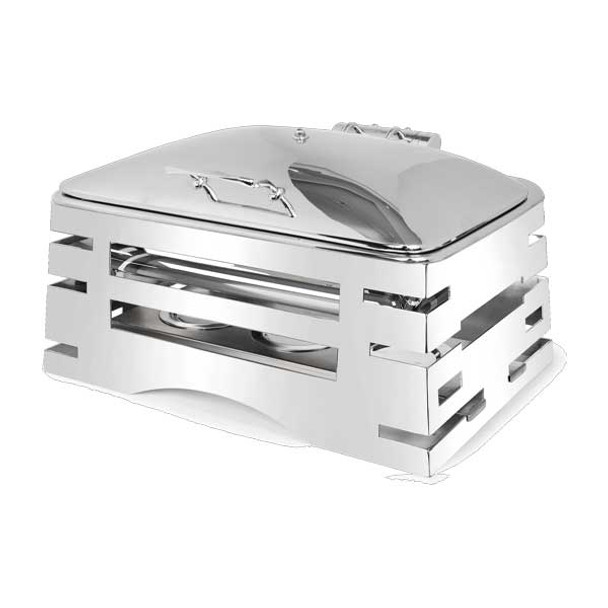 Eastern Tabletop 322063IND REVO All-In-One 23-3/4" x 16"D x 7" Rectangular Chafer Stand, SS